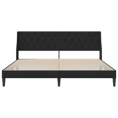 Bed Frame with Headboard 90 x 190 cm Velvet Black 70.9" x 78.7
