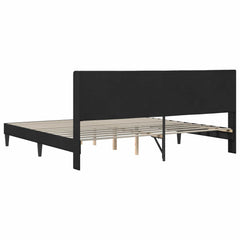 Bed Frame with Headboard 90 x 190 cm Velvet Black 70.9" x 78.7