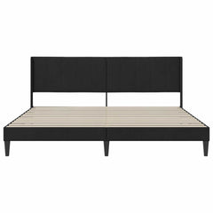 Bed Frame with Headboard 90 x 190 cm Velvet Black 70.9" x 78.7