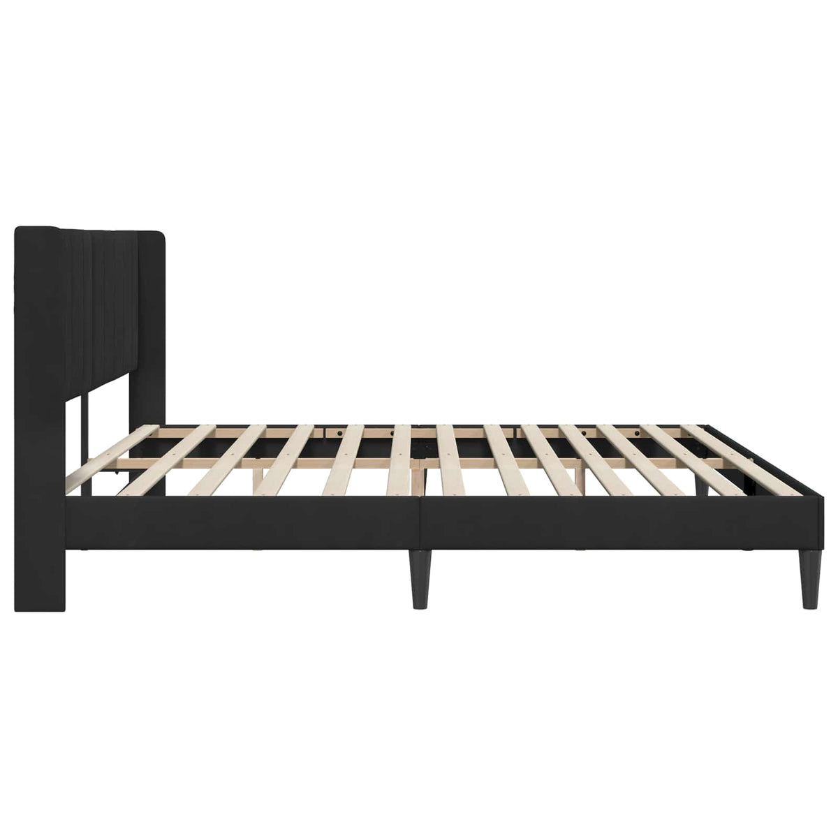 Bed Frame with Headboard 90 x 190 cm Velvet Black 70.9" x 78.7