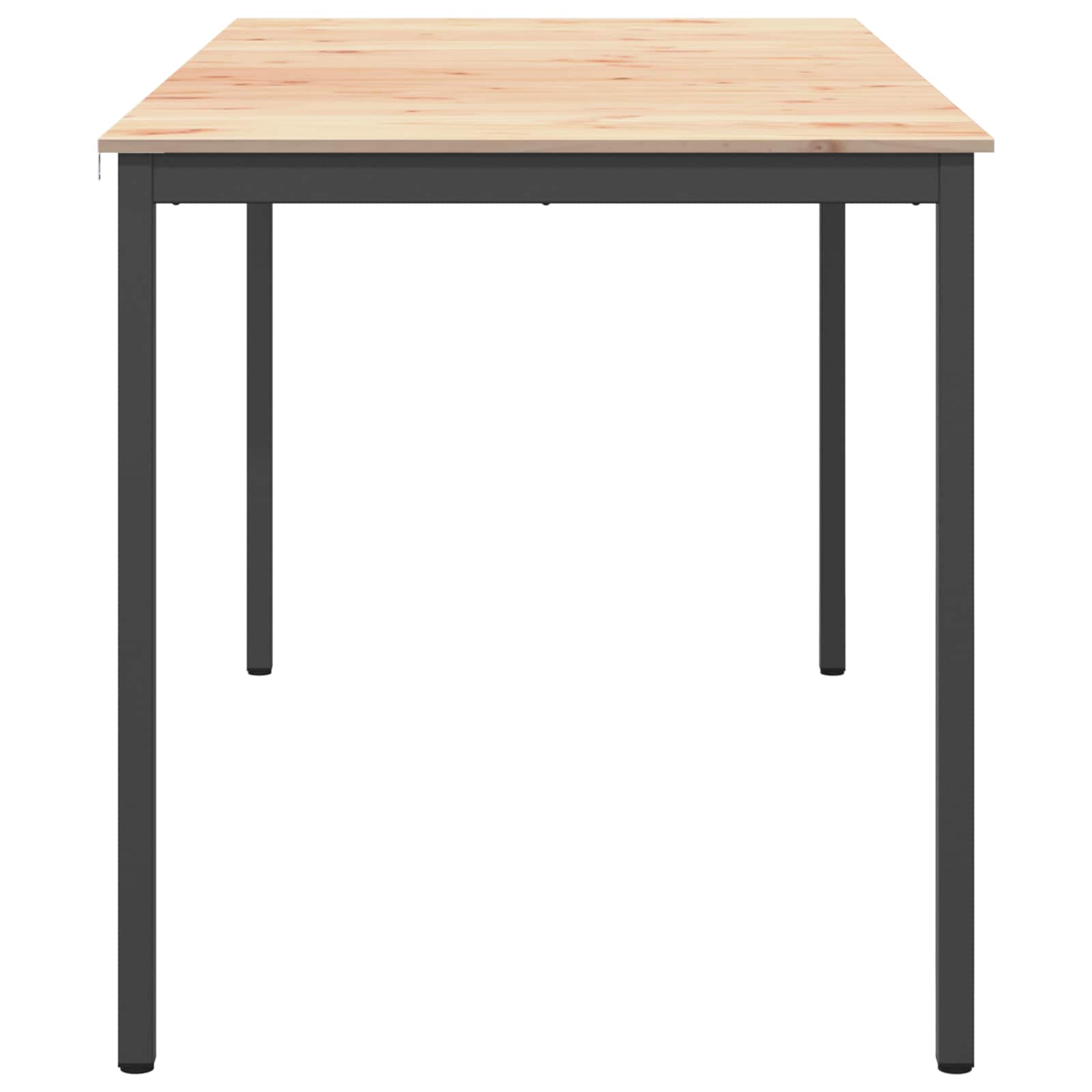 vidaXL Bar Table 200 x 100 x 105 cm Solid Pine Wood Natural 6