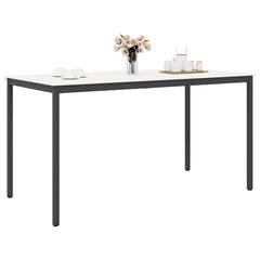 vidaXL Bar Table White 200 x 100 x 105 cm Solid Pine Wood 3