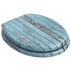 vidaXL Toilet Seat 2 pcs Blue 44 x 38 cm Engineered Wood 2