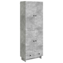 Cabinet Set 2 pcs Engineered Wood Concrete grey