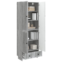 vidaXL Cabinet Set 2 pcs Grey Sonoma 66 x 34.5 x 95 cm Engineered Wood 3
