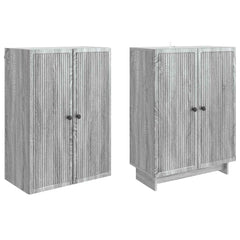 vidaXL Cabinet Set 2 pcs Grey Sonoma 66 x 34.5 x 90 cm Engineered Wood 4