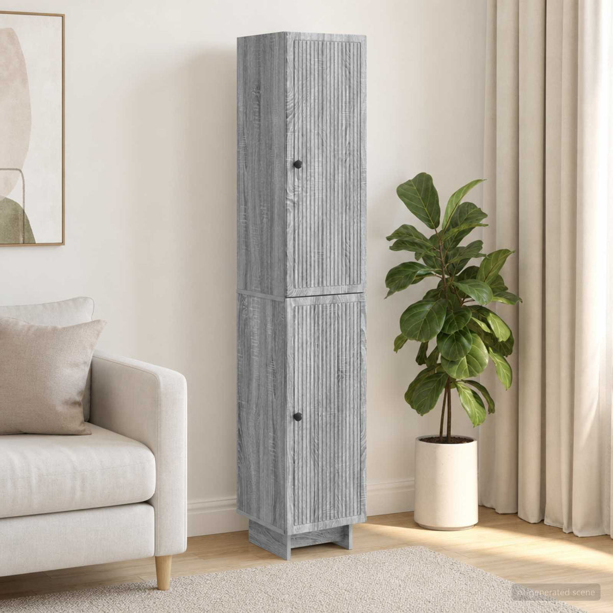 vidaXL Cabinet Set 2 pcs Grey Sonoma 34.5 x 33 x 90 cm Engineered Wood 1