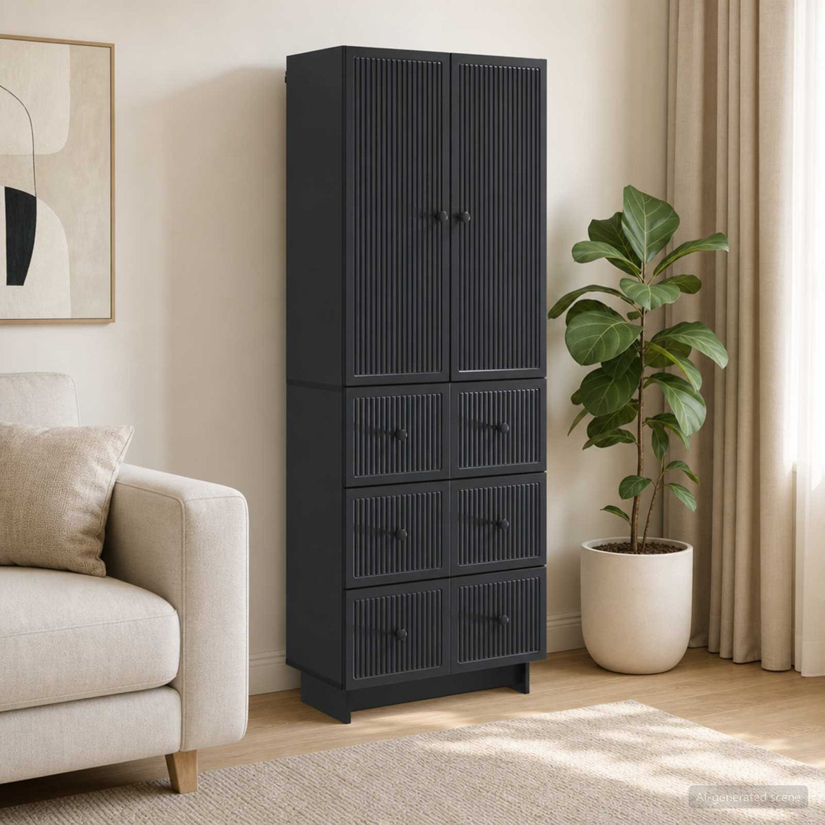 vidaXL Cabinet Set 2 pcs 66 x 34.5 x 90 cm Engineered Wood 1
