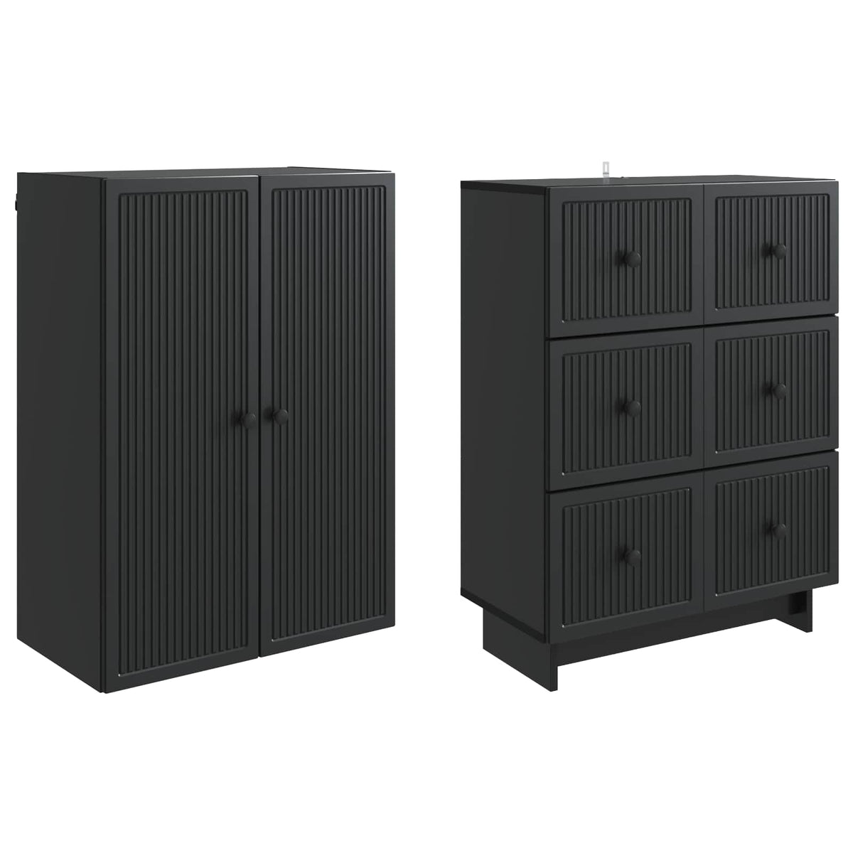 vidaXL Cabinet Set 2 pcs 66 x 34.5 x 90 cm Engineered Wood 4