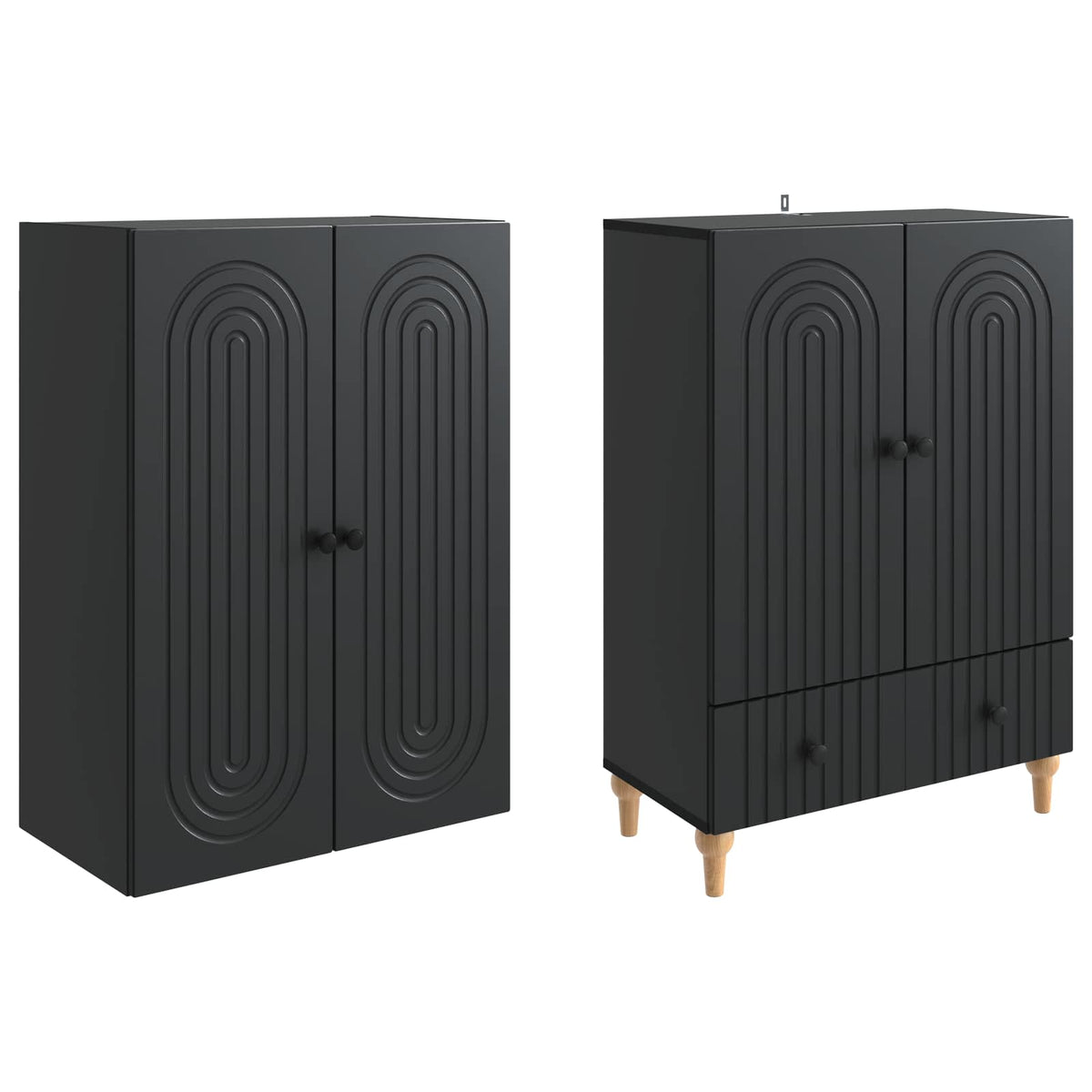 vidaXL Cabinet Set 2 pcs 66 x 34.5 x 95 cm Engineered Wood 4