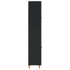 Cabinet Set 2 pcs Engineered Wood Black