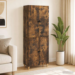 Cabinet Set 2 pcs Engineered Wood Smoked oak