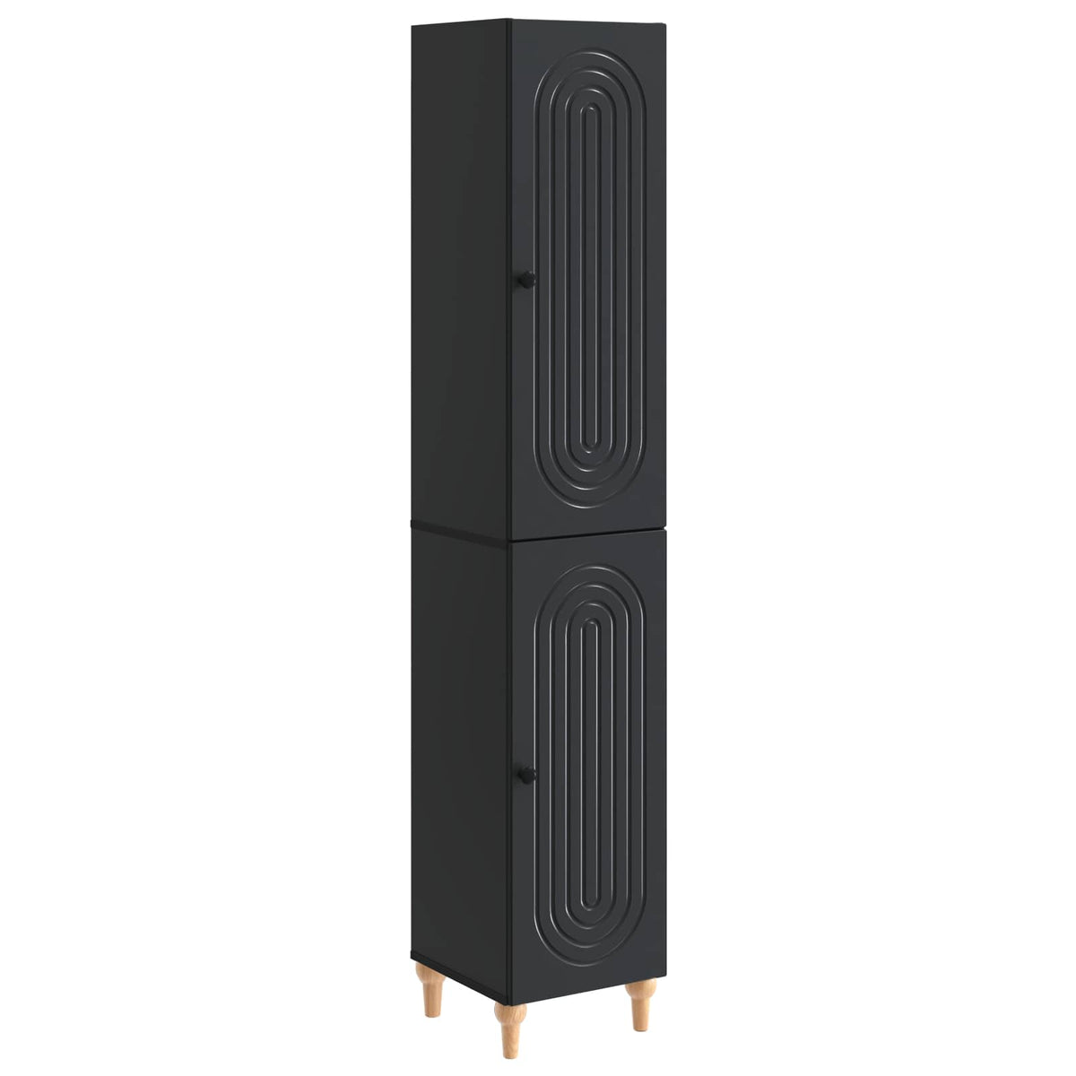 vidaXL Cabinet Set 2 pcs Black Engineered Wood 2