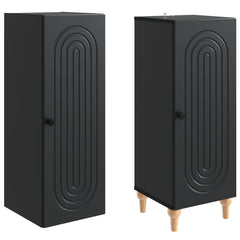 vidaXL Cabinet Set 2 pcs Black Engineered Wood 4