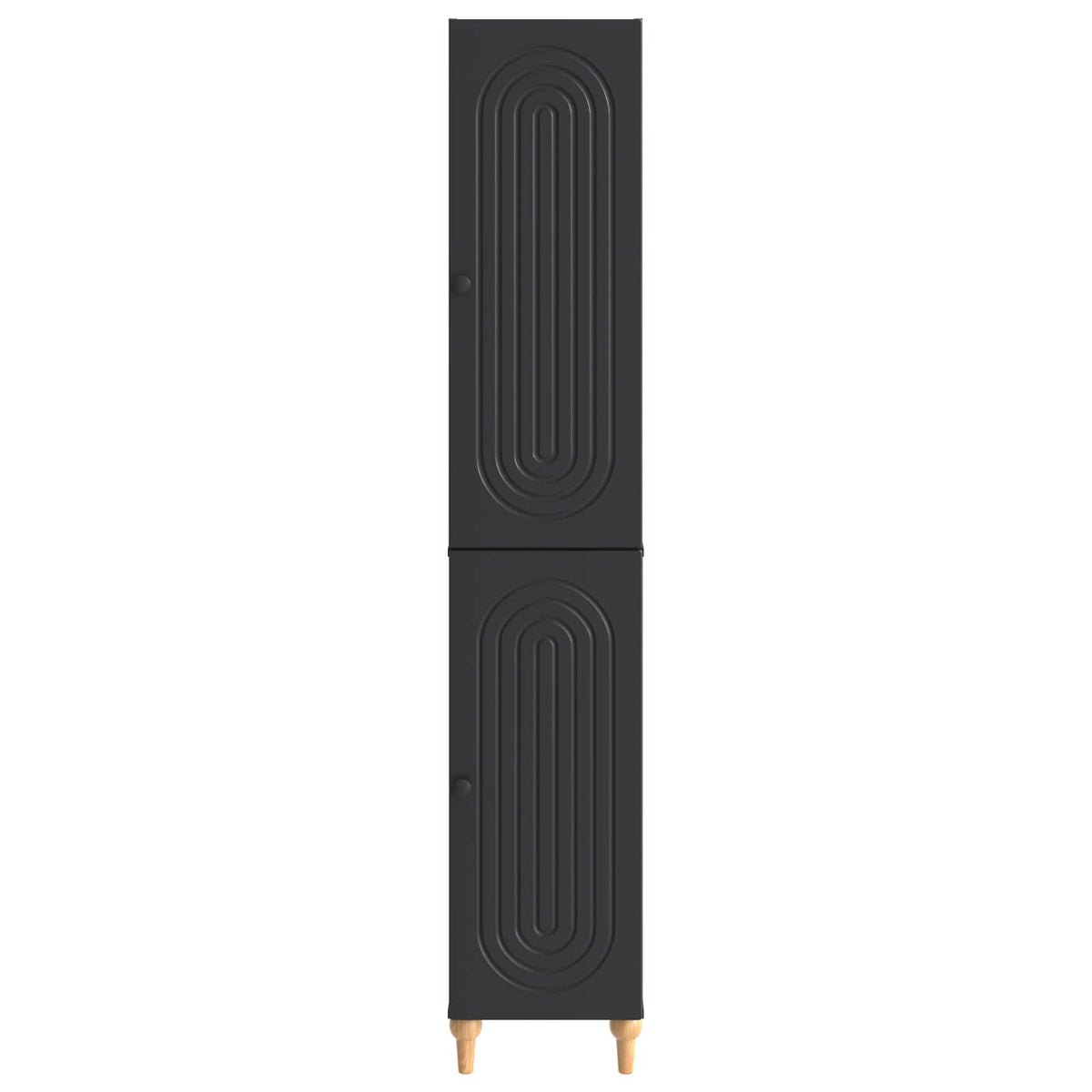 vidaXL Cabinet Set 2 pcs Black Engineered Wood 5