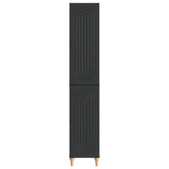 vidaXL Cabinet Set 2 pcs Black Engineered Wood 5