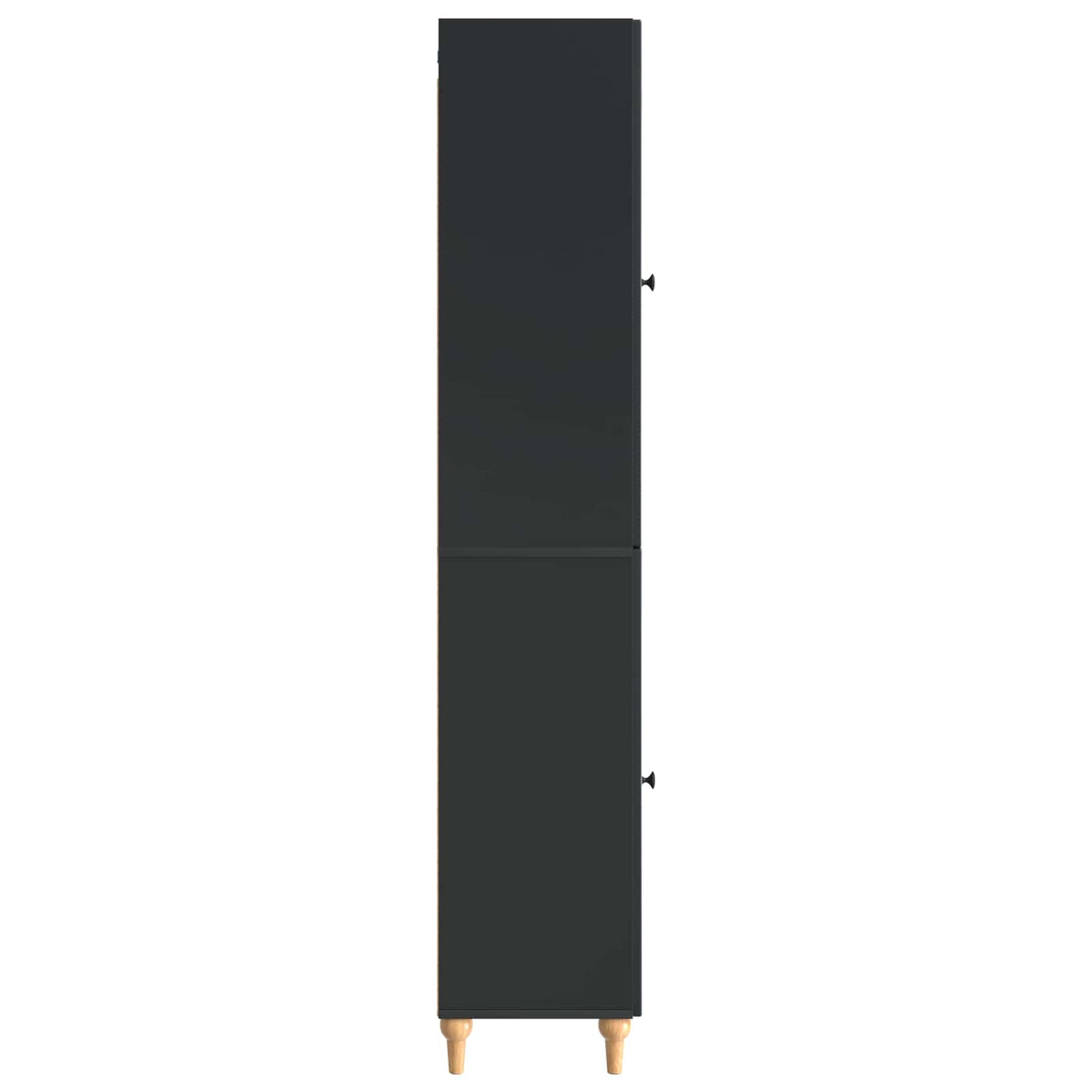 vidaXL Cabinet Set 2 pcs Black Engineered Wood 6