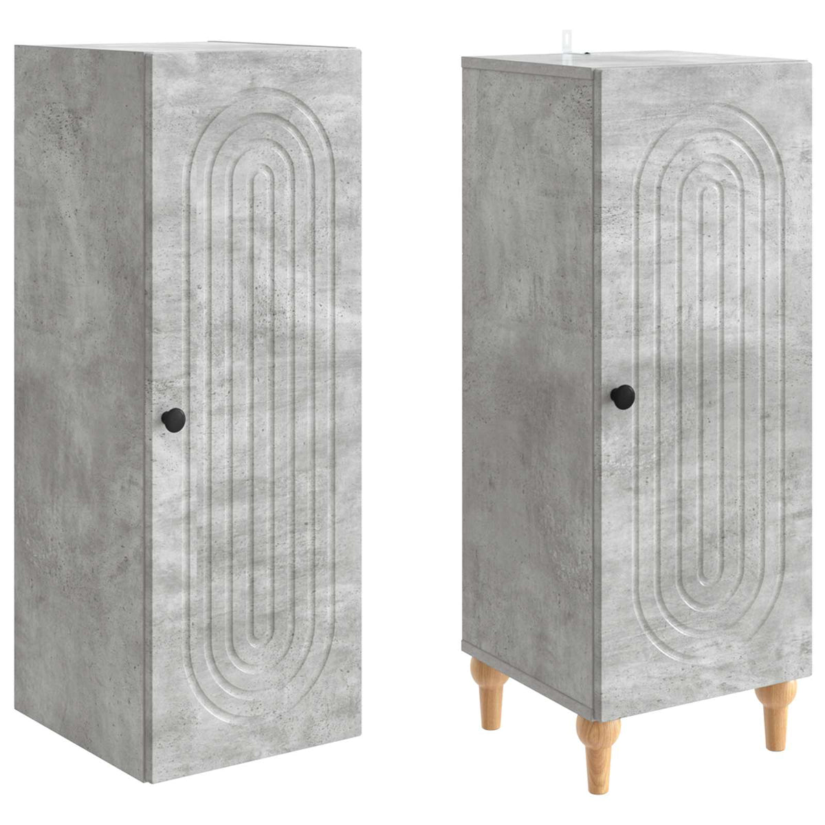 vidaXL Cabinet Set 2 pcs Concrete Grey Engineered Wood 4