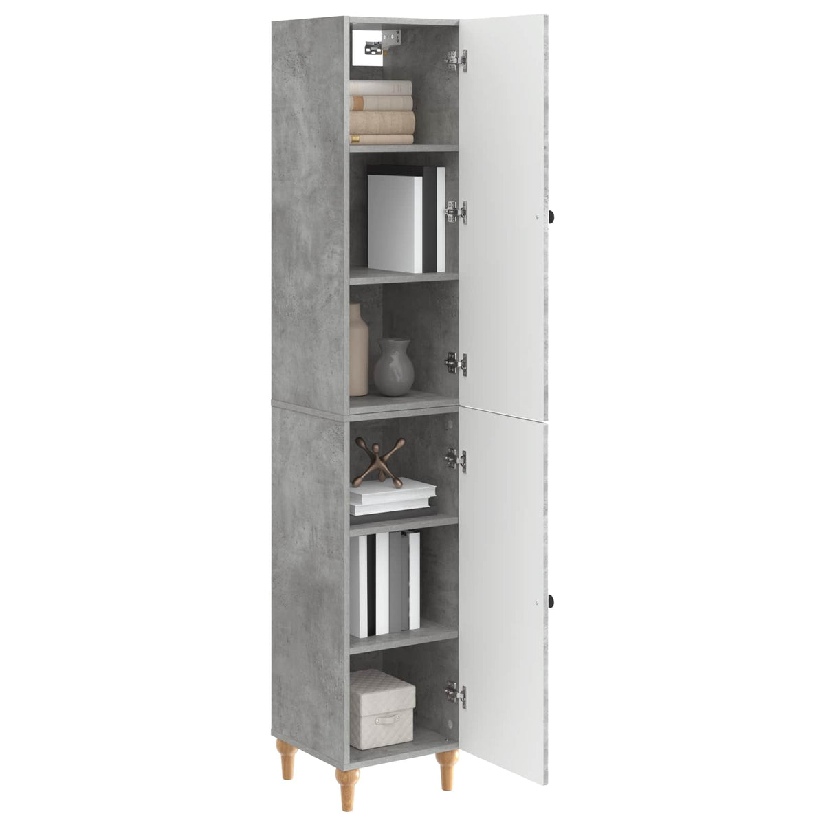 vidaXL Cabinet Set 2 pcs Concrete Grey Engineered Wood 3