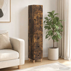 Cabinet Set 2 pcs Engineered Wood Smoked oak