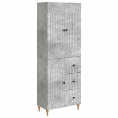 Cabinet Set 2 pcs 66 x 34.5 x 90 cm Engineered Wood Concrete grey
