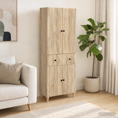 Cabinet Set 2 pcs Engineered Wood Sonoma oak
