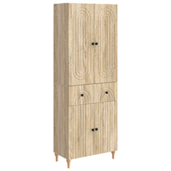 Cabinet Set 2 pcs Engineered Wood Sonoma oak