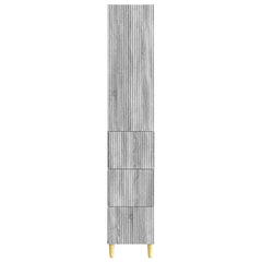 vidaXL Cabinet Set 2 pcs Grey Sonoma 33 x 34.5 x 90 cm Engineered Wood 5