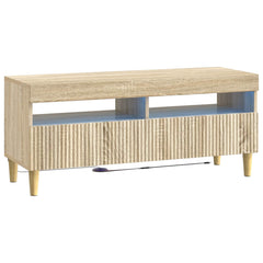 3 Piece LED TV Cabinet ARNHEM 3 pcs Engineered Wood Sonoma oak 100 cm