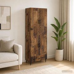 Cabinet Set 2 pcs Engineered Wood Old wood