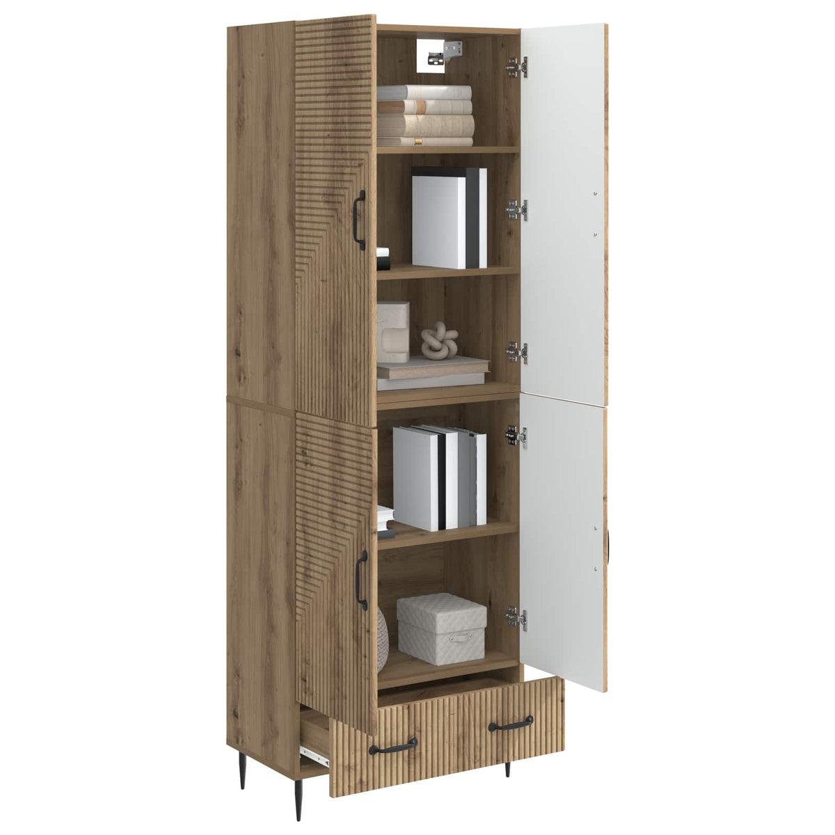 Cabinet Set 2 pcs Engineered Wood Artisan oak