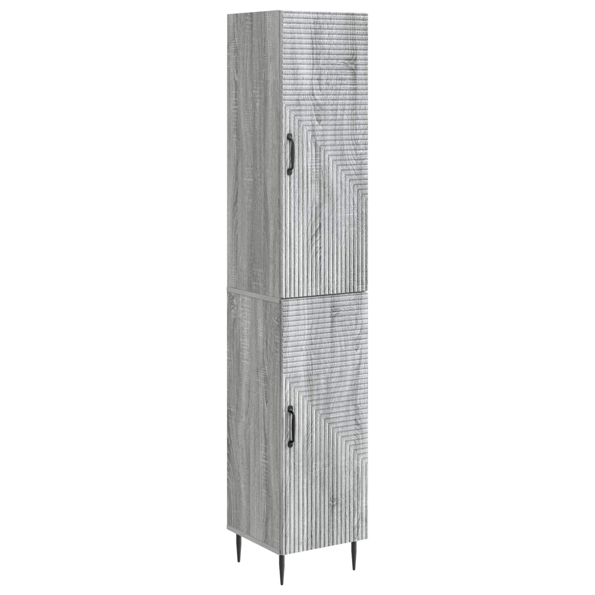 vidaXL Cabinet Set 2 pcs Grey Sonoma 33 x 34.5 x 89.5 cm 2