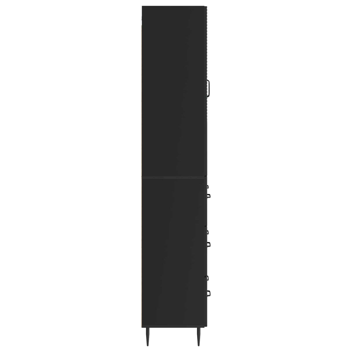 Cabinet Set 2 pcs Engineered Wood Black, image 6