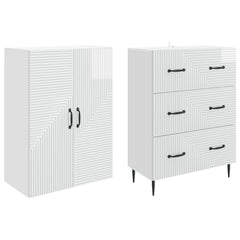 vidaXL Cabinet Set 2 pcs 66 x 34.5 x 90 cm Engineered Wood 4