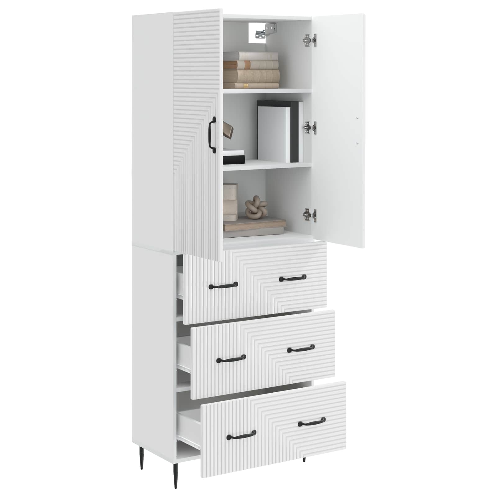 vidaXL Cabinet Set 2 pcs 66 x 34.5 x 90 cm Engineered Wood 3