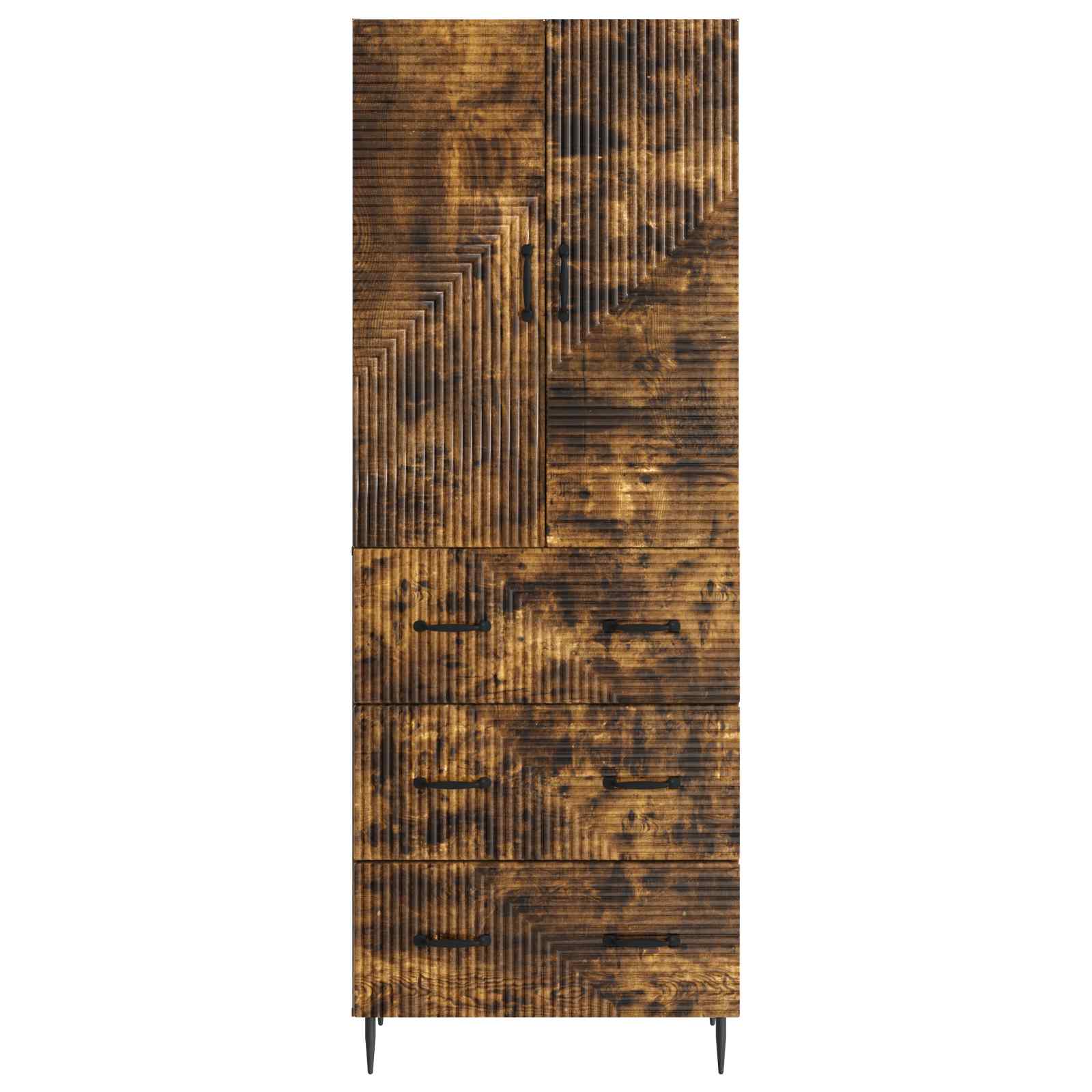 vidaXL Cabinet Set 2 pcs 66 x 34.5 x 90 cm Engineered Wood Smoked Oak 5
