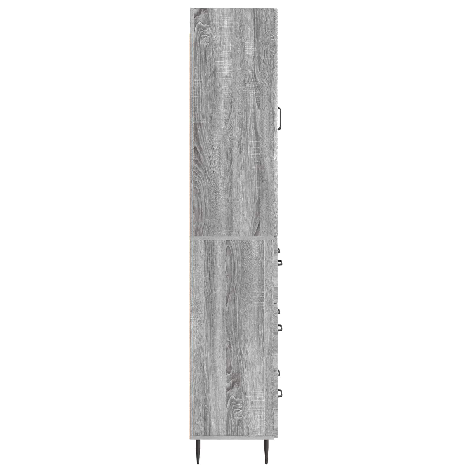 vidaXL Cabinet Set 2 pcs 66 x 34.5 x 90 cm Engineered Wood Grey Sonoma 6