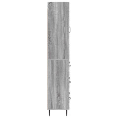 vidaXL Cabinet Set 2 pcs 66 x 34.5 x 90 cm Engineered Wood Grey Sonoma 6