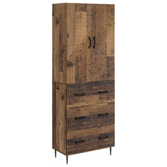vidaXL Cabinet Set 2 pcs 66 x 34.5 x 90 cm Engineered Wood Old Wood 2