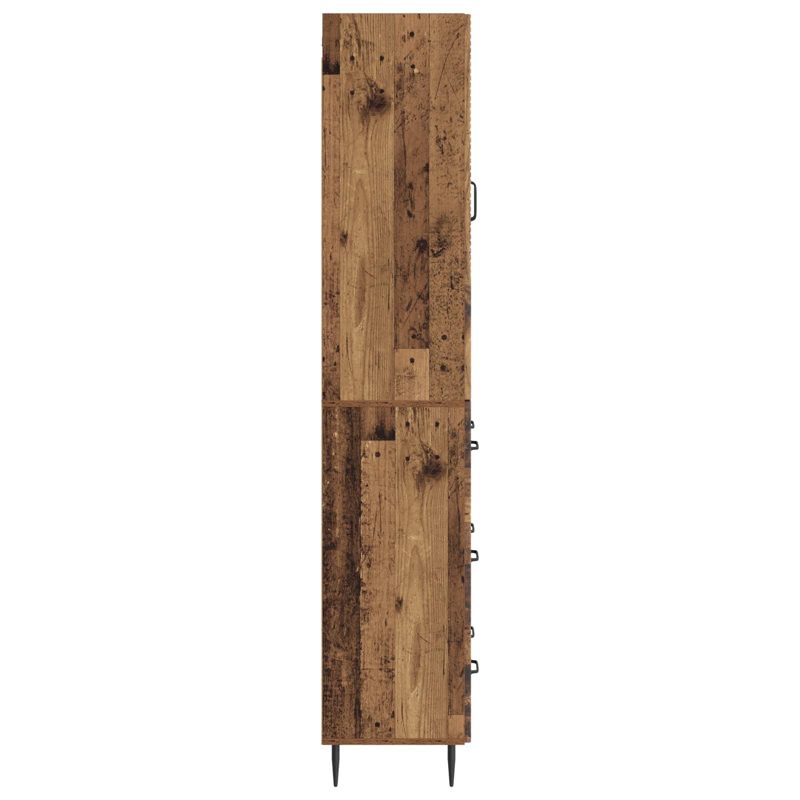vidaXL Cabinet Set 2 pcs 66 x 34.5 x 90 cm Engineered Wood Old Wood 6