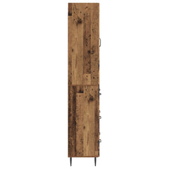 vidaXL Cabinet Set 2 pcs 66 x 34.5 x 90 cm Engineered Wood Old Wood 6