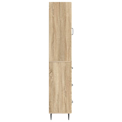 vidaXL Cabinet Set 2 pcs 33 x 34.5 x 90 cm Engineered Wood Sonoma Oak 6