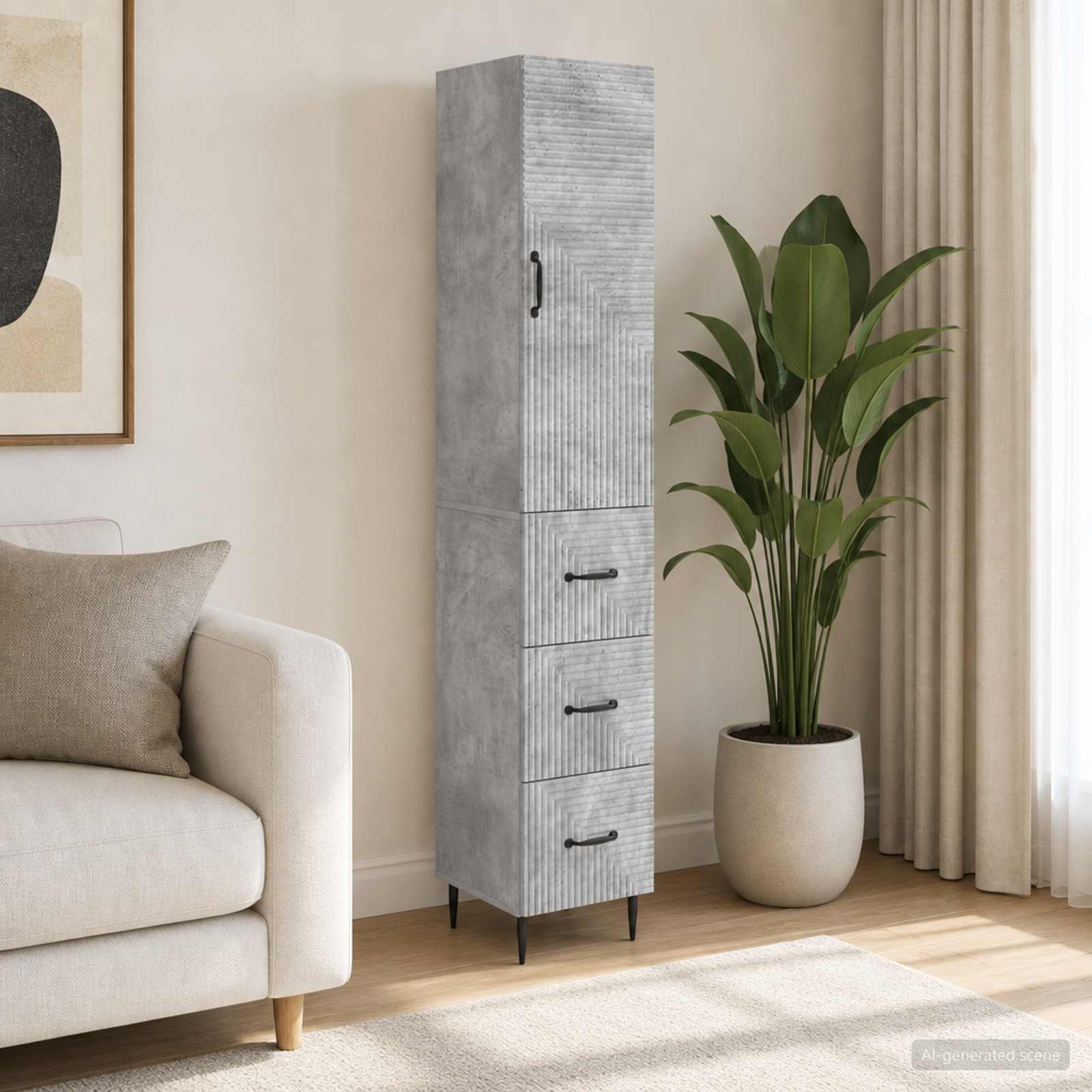 vidaXL Cabinet Set 2 pcs 33 x 34.5 x 90 cm Engineered Wood 1