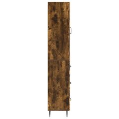 vidaXL Cabinet Set 2 pcs 33 x 34.5 x 90 cm Engineered Wood Smoked Oak 6