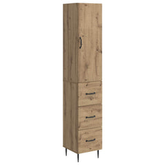 vidaXL Cabinet Set 2 pcs 33 x 34.5 x 90 cm Engineered Wood Artisan Oak 2