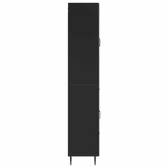 vidaXL Cabinet Set 2 pcs Black 66 x 34.5 x 89.5 cm Engineered Wood 6