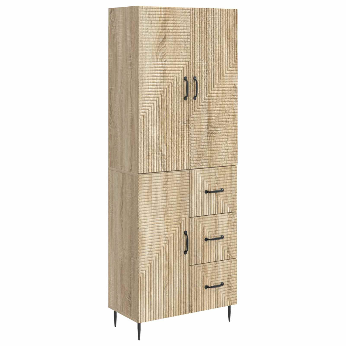 vidaXL Cabinet Set 2 pcs Sonoma Oak 66 x 34.5 x 89.5 cm 2