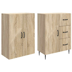 vidaXL Cabinet Set 2 pcs Sonoma Oak 66 x 34.5 x 89.5 cm 4