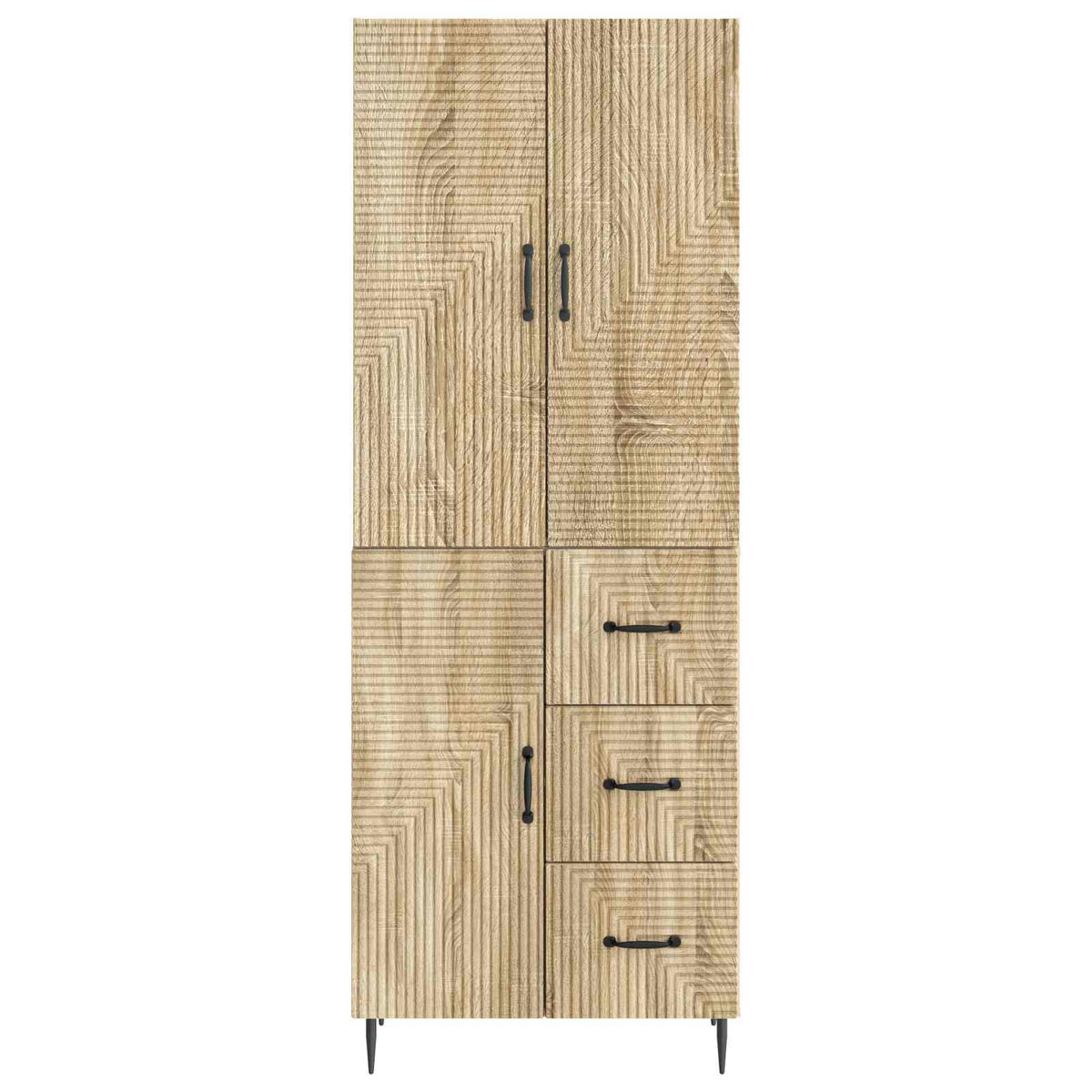 vidaXL Cabinet Set 2 pcs Sonoma Oak 66 x 34.5 x 89.5 cm 5