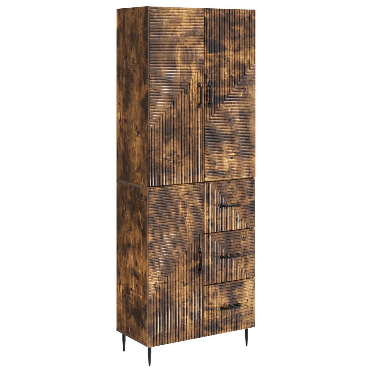 vidaXL Cabinet Set 2 pcs Smoked Oak 66 x 34.5 x 89.5 cm 2